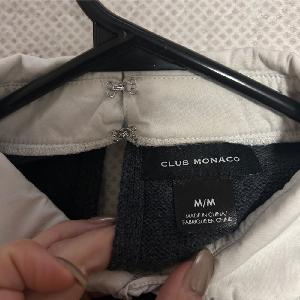 Club Monaco Ruffle Collar Sweater Gray - Picture 7 of 8